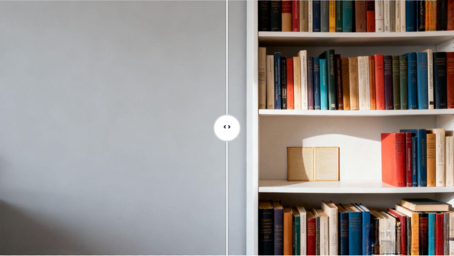 generative fill bookshelf sample - fill empty shelf space with books