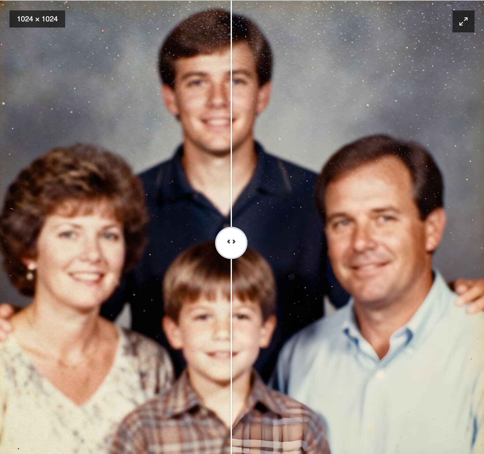 ai image upscaler vintage family photo restored to hd