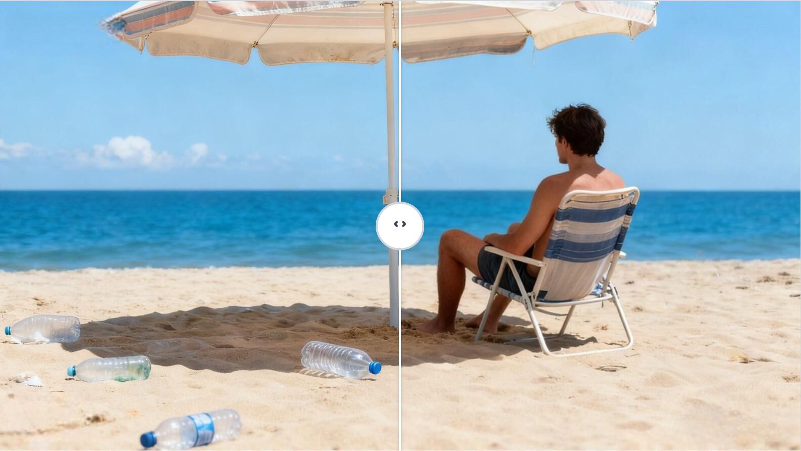 magic eraser clean beach sample - remove plastic litter from sand