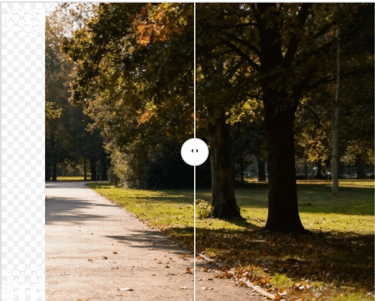 uncrop tool park path sample - extend cropped walkway scenery